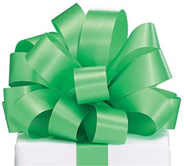 #9 HOLIDAY GREEN SATIN ACETATE RIBBON